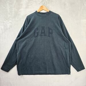 YZY GAP Long Sleeve Oversized Shirt Mens Large Gray Dove Kanye West Streetwear